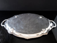 Large Silver Plate Serving Tray Gorham Shell And Gadroon Y1107