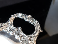 Vintage Silver Plate Oval Serving Tray Old English By Poole
