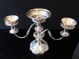 Antique Silver Plate Epergne Convertible Candelabra