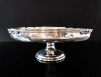 Antique New Willard Hotel Silver Soldered Cake Stand Pedestal Dish Taza Washington DC