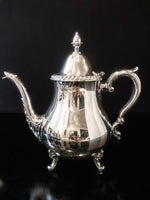 Vintage Silver Plate Coffee Tea Service Set Wallace 601F Coffee Tea Sugar Creamer