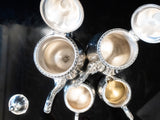 Vintage Silver Plate Coffee Tea Service Set Wallace 601F Coffee Tea Sugar Creamer