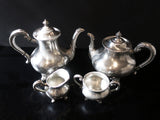 Vintage Pewter Coffee Tea Set Service 4 Piece Set Reed Barton Regent 5600