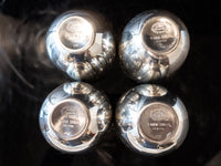 Vintage Pewter Kirk Stieff Thomas Jefferson Monticello Cups Set Of 4