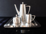Vintage Stainless Tea Set With Tray Astrid 4 Piece Set IOB