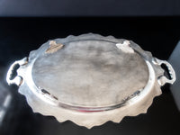 Vintage Silver Plate Oval Serving Tray Old English By Poole