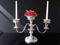 Antique Silver Plate Epergne Convertible Candelabra