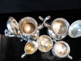 Vintage Silver Plate Du Barry Tea Set Coffee Service Set 5 Piece Set Wilcox IS