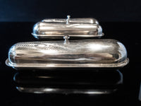 Antique Silver Plate Corn Cob Trays Butter Boats Set Of 3