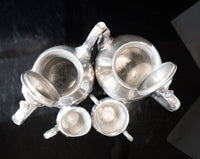 Vintage Pewter Coffee Tea Set Service 4 Piece Set Reed Barton Regent 5600