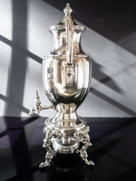 Vintage Silver Plate Coffee Urn Samovar Sheridan Silver Co
