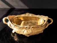 Antique Brass Bronze Jardiniere Art Nouveau Rococo Planter Home Decor