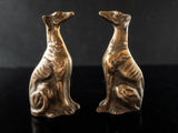 Vintage Bronze Greyhound Dog Statue Pair Andrea By Sadek
