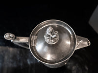 Antique Silver Plate Ice Water Pitcher Insulated Figural Cherub Woman Masthead