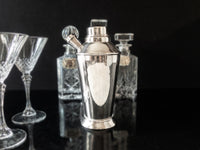 Vintage Silver Plate Cocktail Shaker Art Deco Beverage Dispenser