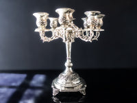 Vintage Silver Plate Candelabra 8 Arm 9 Candle Holder 13" Tall