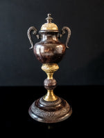 Vintage Bronze And Bronze Urn Style Mantel Decor