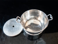 Antique Silver Plate Barrel Ice Bucket Chiller Butter Tub Poole Silver Co