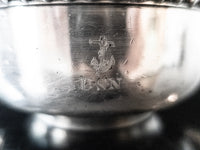 Silver Soldered US Navy Sugar Bowl Fouled Anchor Wardroom Officer's Mess USN R Wallace