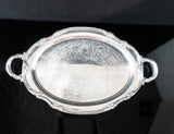 Large Silver Plate Serving Tray Oval Reed And Barton Regent 1820 Serving Trays