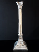 XL Corinth Style Silver Plate Candle Holder Columns 22" Tall Candle Holders