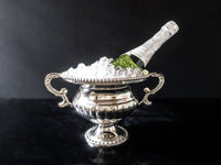 Vintage Silver Tone Urn Trophy Loving Cup Champagne Chiller Mantel Decor