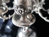 Vintage Silver Plate Candelabra 8 Arm 9 Candle Holder 13" Tall