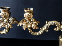 Vintage Pair Tall Brass Candelabra Candle Holders Candle Holders
