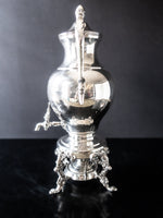 Vintage Silver Plate Coffee Urn With Creamer And Sugar Birmingham Silver Co