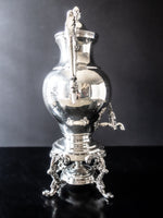 Vintage Silver Plate Coffee Urn With Creamer And Sugar Birmingham Silver Co