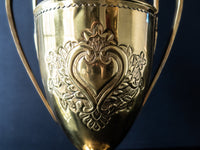 XL Vintage Brass Trophy Style Urn Loving Cup