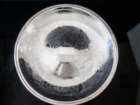Vintage XL Round Silver Plate Serving Tray 18" Sheridan Serving Trays