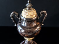 Vintage Bronze And Bronze Urn Style Mantel Decor