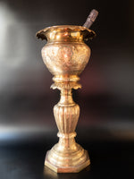 Vintage Brass Standing Champagne Bucket Ice Bucket Stand Urn Hollywood Regency