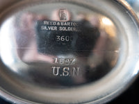 Pair USN Silver Soldered US Navy Pitchers WWII Reed and Barton