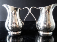 Pair USN Silver Soldered US Navy Pitchers WWII Reed and Barton
