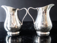 Pair USN Silver Soldered US Navy Pitchers WWII Reed and Barton