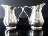 Pair USN Silver Soldered US Navy Pitchers WWII Reed and Barton