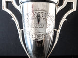 Large Antique Silver Plate Trophy Loving Cup Todd County Fair Late 1800s