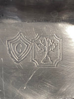 Antique Silver Plate Serving Tray Ornate Chippendale Rim Serving Trays