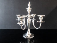 Victorian Candelabra Silver Plate 5 Light Candle Holder Derby Silverplate Co