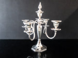 Victorian Candelabra Silver Plate 5 Light Candle Holder Derby Silverplate Co