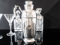 Vintage Silver Plate Cocktail Shaker Art Deco Beverage Dispenser