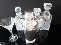 Vintage Silver Plate Cocktail Shaker Art Deco Beverage Dispenser