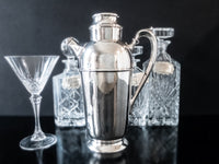Vintage Silver Plate Cocktail Shaker Art Deco Beverage Dispenser
