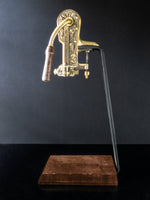 Vintage Estate Wine Opener Antique Brass With Ashy Oak Wood Decorker