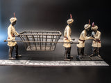 Vintage Set Blackamoor Sculpture Statues Bookends Basket Statues