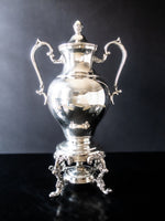 Vintage Silver Plate Coffee Urn With Creamer And Sugar Birmingham Silver Co