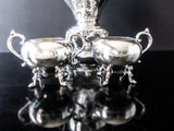 Vintage Silver Plate Coffee Urn With Creamer And Sugar Birmingham Silver Co