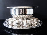 Vintage Silver Plate Punch Bowl Set Oneida Park Lane
